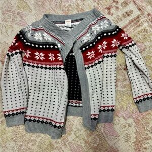 ‼️ 4/$30‼️ Gymboree Festive Red and Gray Cardigan